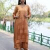 Modal satin plazo set ombre