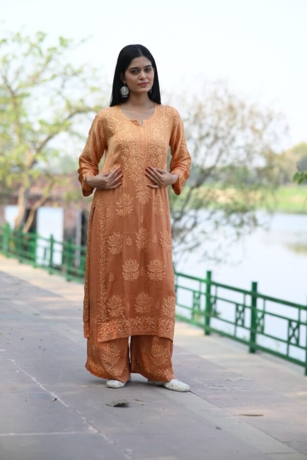 Modal satin plazo set ombre