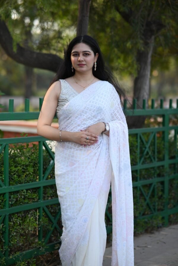 Pure Georgette full all over fancy saree