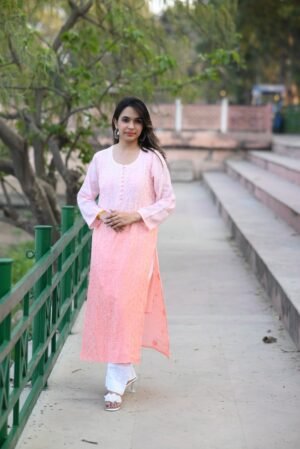 Pure Georgette ombre kurti full jaal