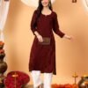 Ayesha Chikankari Cotton Straight Kurta