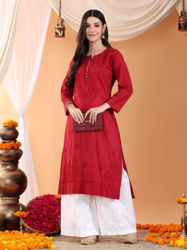 Noor Lucknowi Chikankari Anarkali Kurta